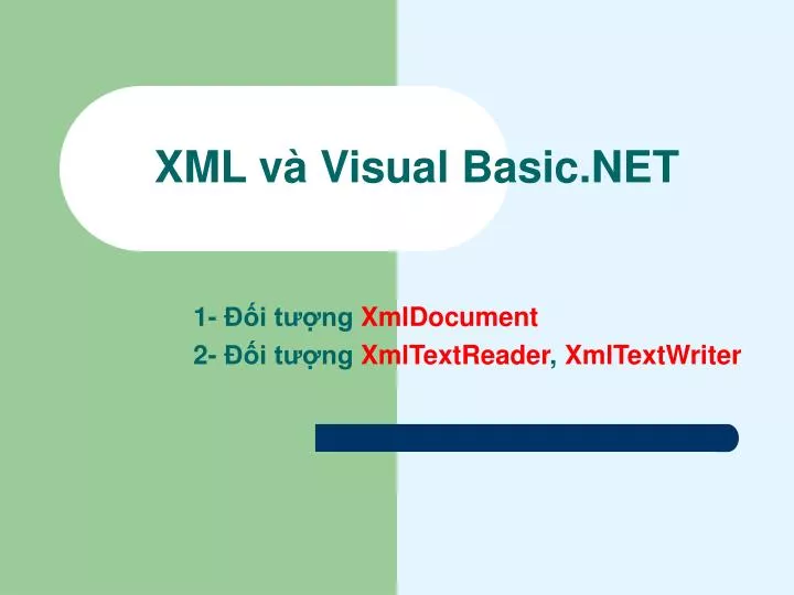 xml v visual basic net
