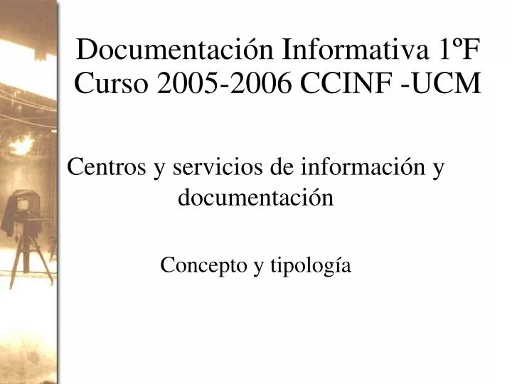 centros y servicios de informaci n y documentaci n concepto y tipolog a