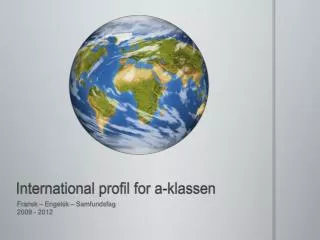 international profil for a klassen