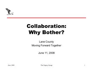 Collaboration: Why Bother?