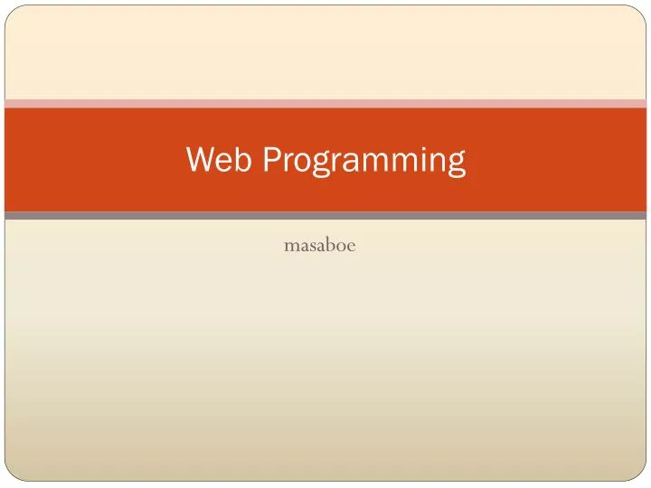 web programming