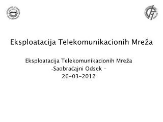 eksploatacija telekomunikacionih mre a