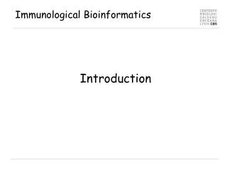 Immunological Bioinformatics