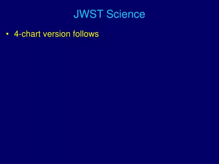 jwst science