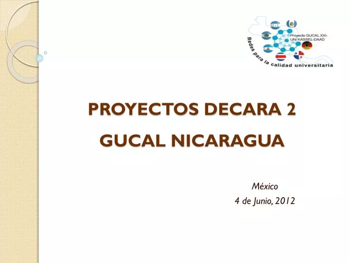 proyectos decara 2 gucal nicaragua