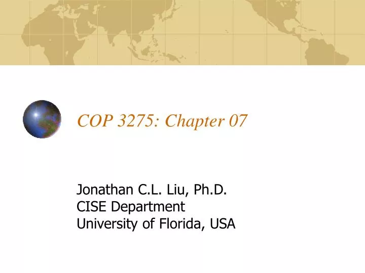 cop 3275 chapter 07