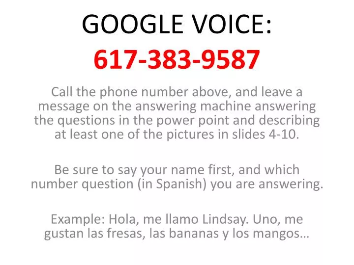 google voice 617 383 9587