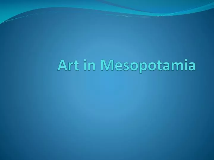art in mesopotamia