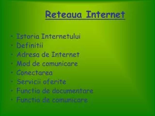 reteaua internet