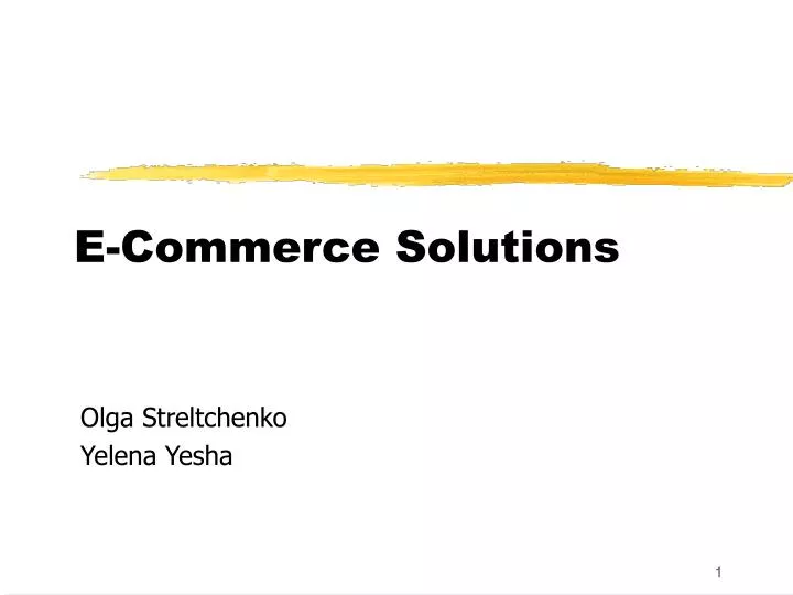 e commerce solutions