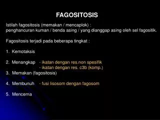 FAGOSITOSIS