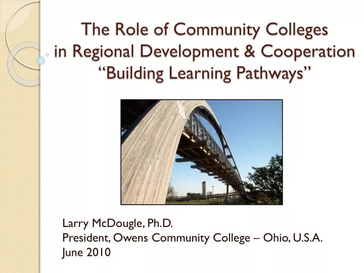 the role of community colleges in regional development cooperation building learning pathways