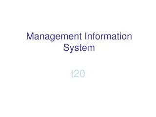 Management Information System