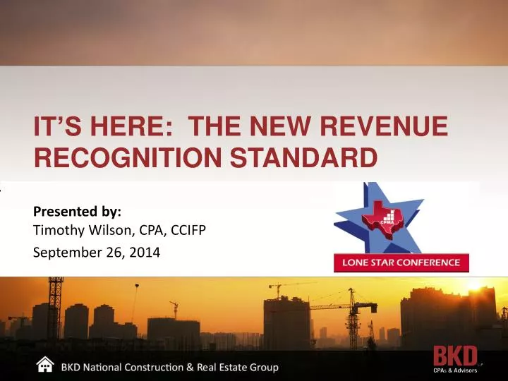 it s here the new revenue recognition standard