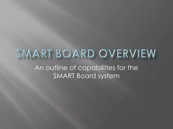 smart board overview