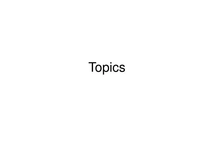 topics