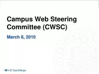 Campus Web Steering Committee (CWSC)