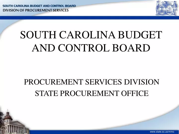 south carolina budget and control board