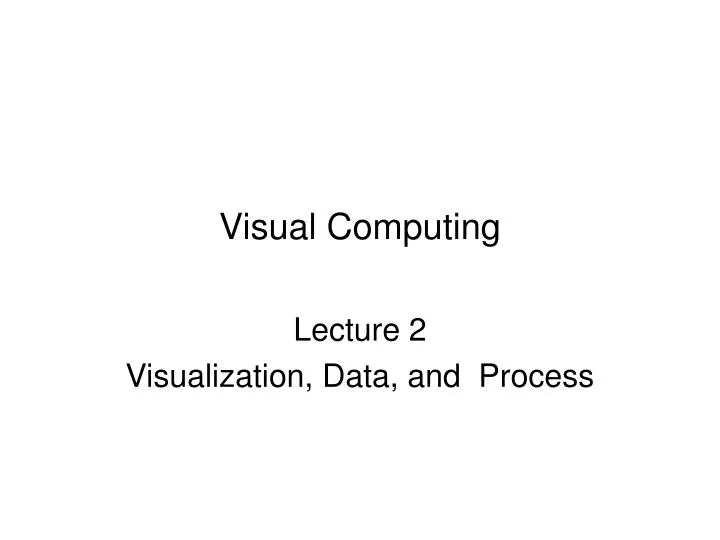visual computing