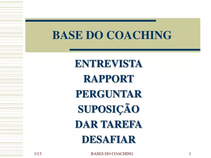base do coaching