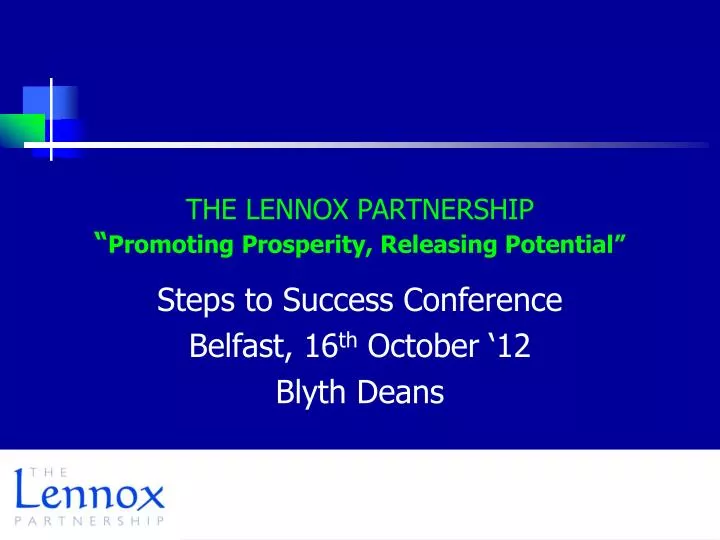 the lennox partnership promoting prosperity releasing potential