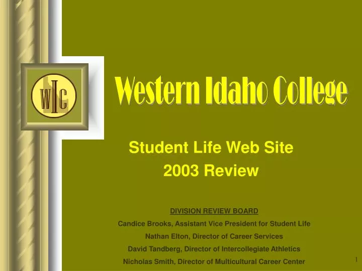 student life web site 2003 review