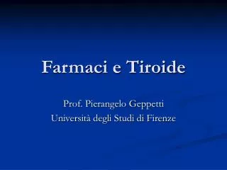 farmaci e tiroide