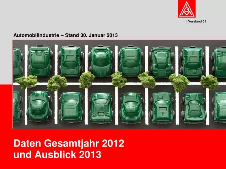 automobilindustrie stand 30 januar 2013