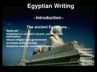 Egyptian Writing