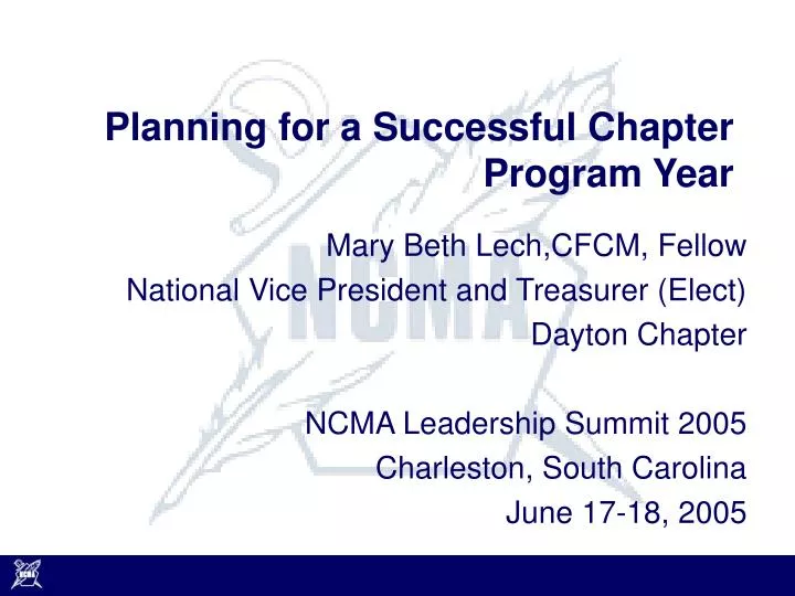 planning for a successful chapter program year