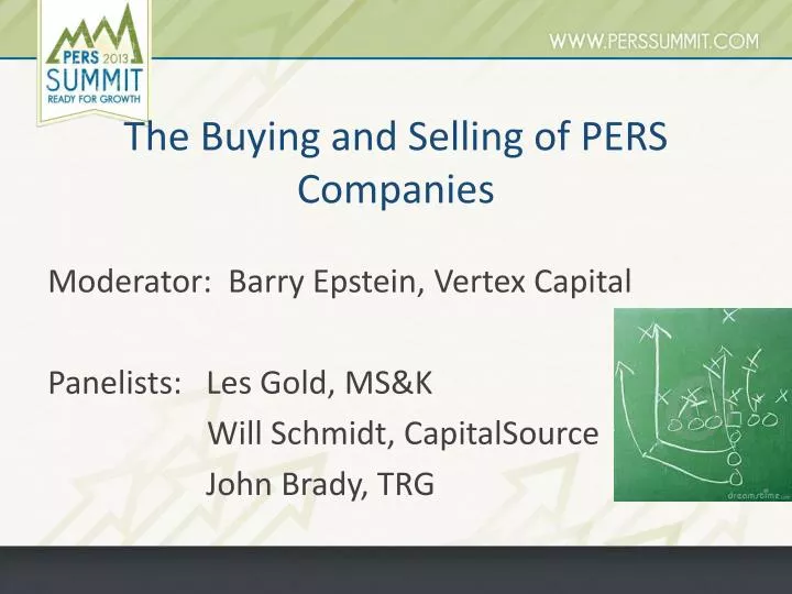 the buying and selling of pers companies