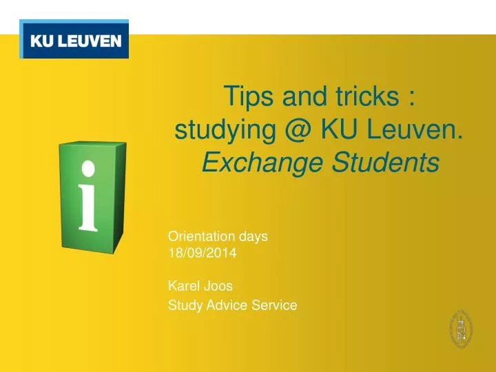 tips and tricks studying @ ku leuven exchange students