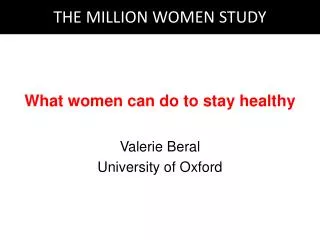 What women can do to stay healthy