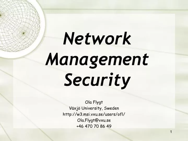 network management security