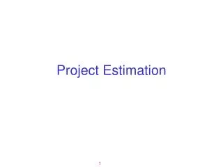 Project Estimation