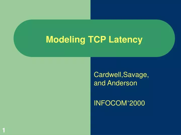 modeling tcp latency