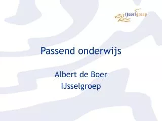 passend onderwijs