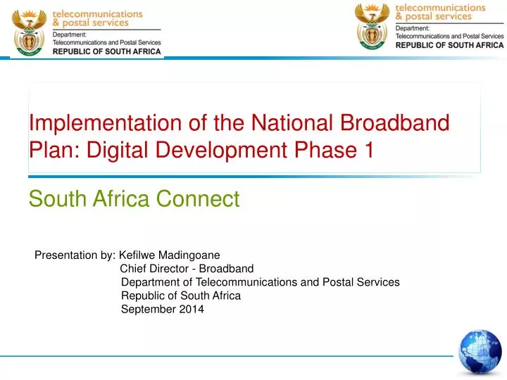 implementation of the national broadband plan digital development phase 1