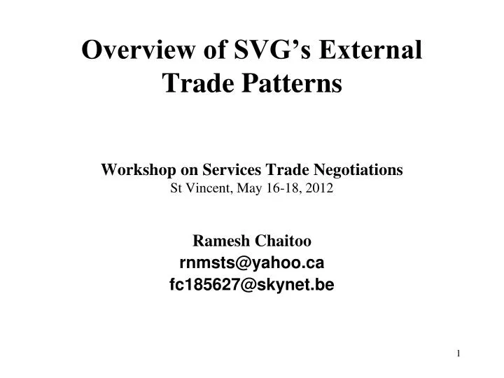 overview of svg s external trade patterns