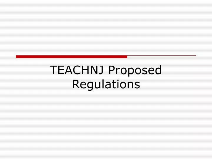 teachnj proposed regulations