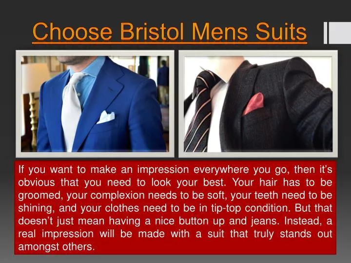 choose bristol mens suits