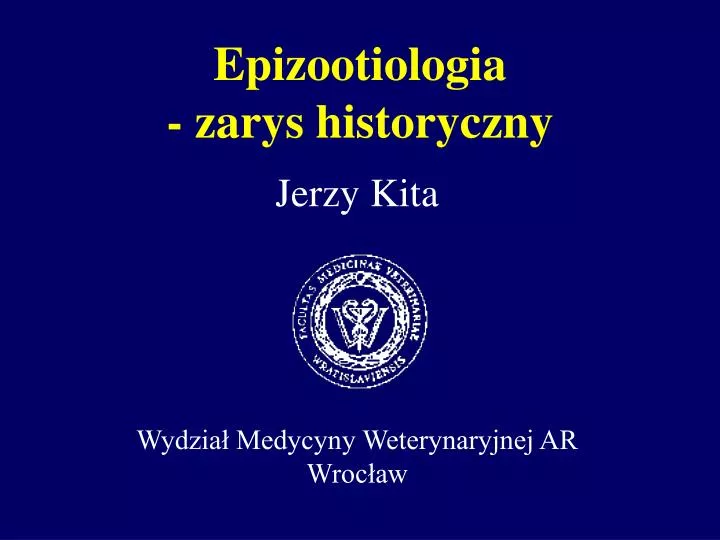 epizootiologia zarys historyczny