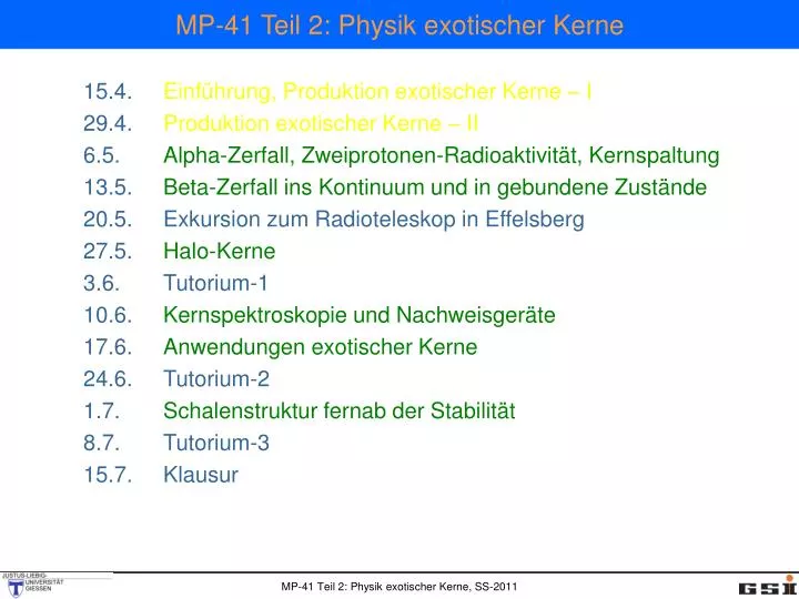 mp 41 teil 2 physik exotischer kerne