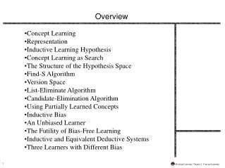 Machine Learning, Chapter 2: Concept Learning