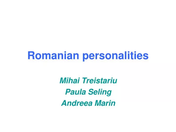 romanian personalities