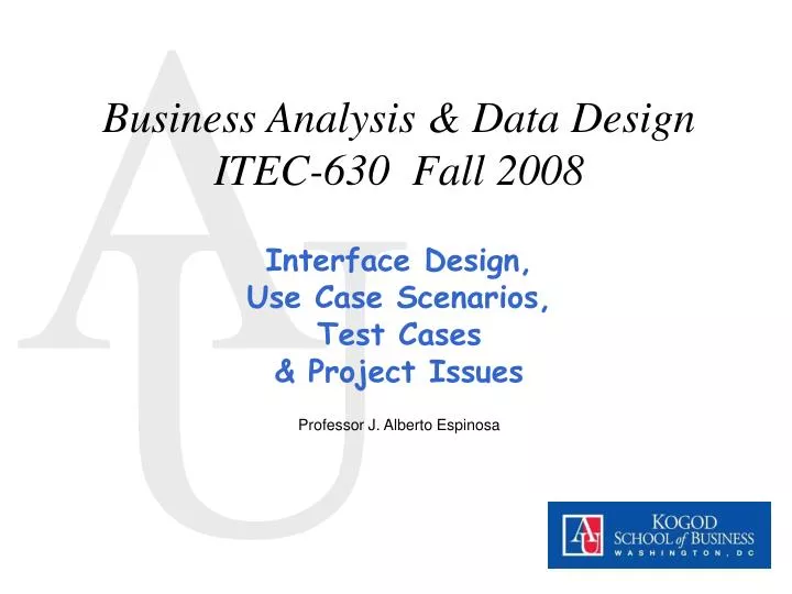 business analysis data design itec 630 fall 2008