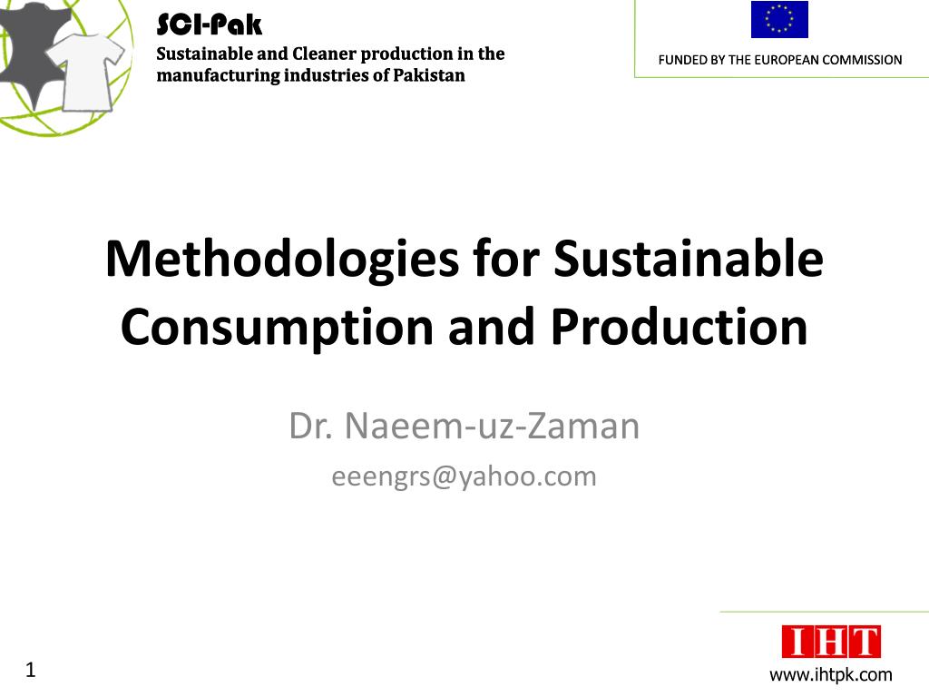 PPT - Methodologies for Sustainable Consumption and Production ...
