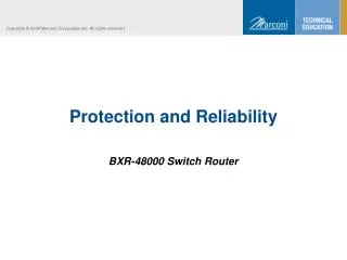 Protection and Reliability