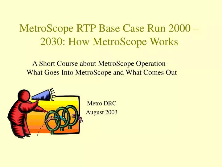 metroscope rtp base case run 2000 2030 how metroscope works