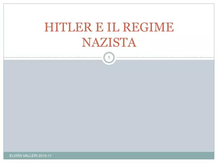 hitler e il regime nazista